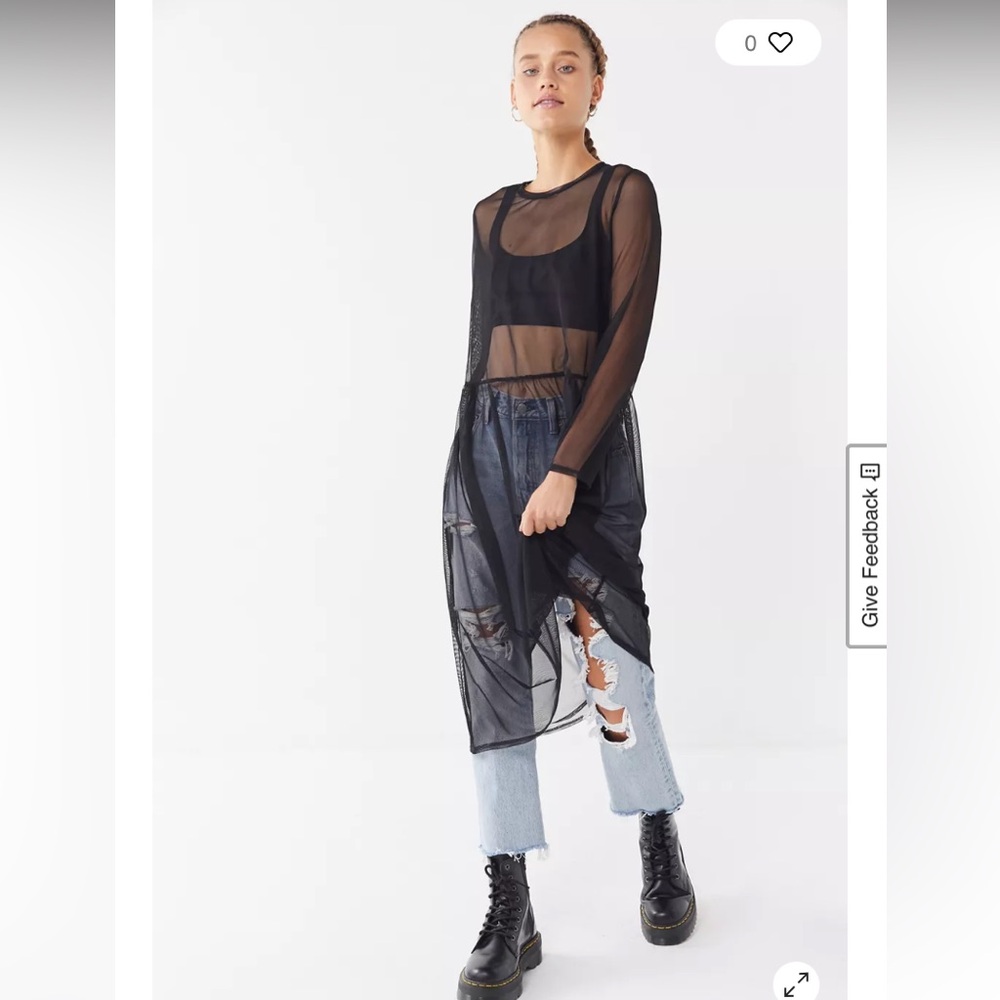 Urban Outfitters Urban Renewal Mesh Midi Dress